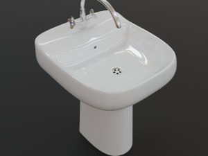 washbasin and faucet 3D 모델