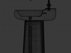 washbasin and faucet Modèle 3D