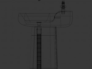 washbasin and faucet Modèle 3D