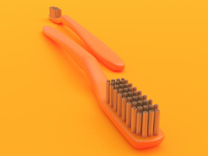 free multicolor toothbrush 3D Model