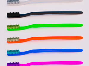 free multicolor toothbrush Model 3D
