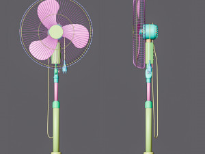 floor fan multicolor Modelo 3D