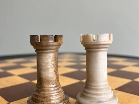 Luxury Chess Set The French Warrior 3D Print Model