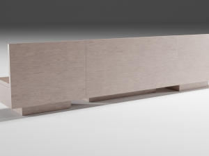 modern wooden bed 3D Model