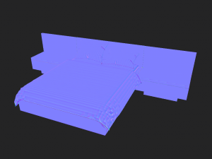 modern wooden bed 3D Model