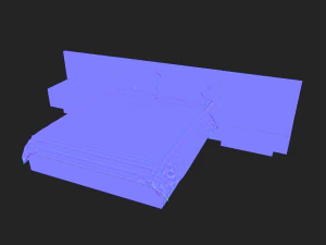 modern wooden bed 3D Model