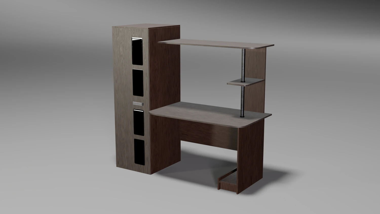 modern wooden table 3D Model .c4d .max .obj .3ds .fbx .stl .blend