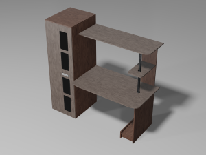 modern wooden table 3Dモデル