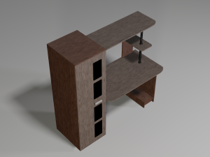 modern wooden table 3Dモデル