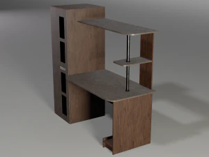 modern wooden table 3D Model