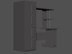 modern wooden table 3D Model