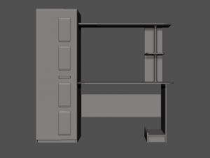 modern wooden table 3Dモデル