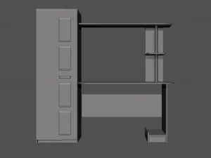 modern wooden table 3D Model