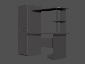 modern wooden table 3Dモデル