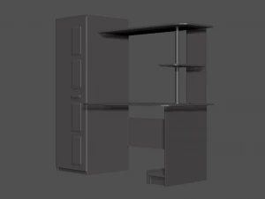 modern wooden table 3D Model