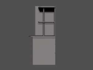 modern wooden table 3D Model