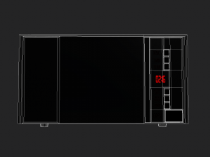 modern wooden table 3Dモデル