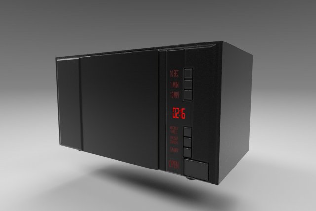 modern microwave oven 3D Модель .c4d .max .obj .3ds .fbx .stl .blend 