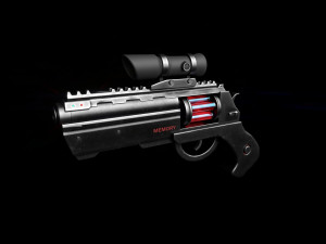 futuristic revolver 3Dモデル