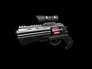 futuristic revolver 3D Model