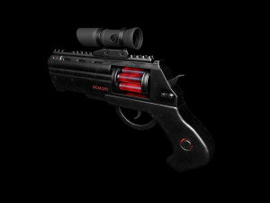 futuristic revolver 3Dモデル