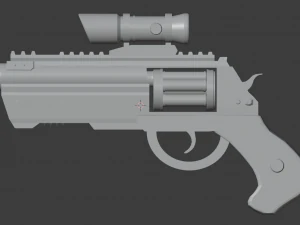 futuristic revolver 3D Model