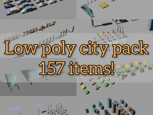 stylized city pack 3D Model