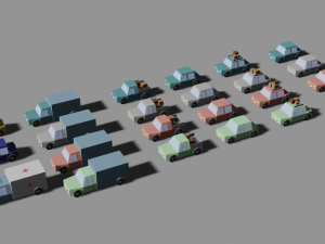 stylized city pack Modèle 3D