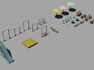stylized city pack Modèle 3D