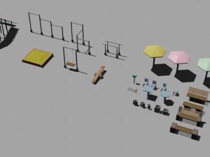 stylized city pack Modèle 3D