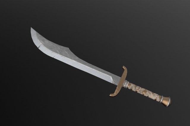 ancient sword 3D Model .c4d .max .obj .3ds .fbx .stl .blend 
