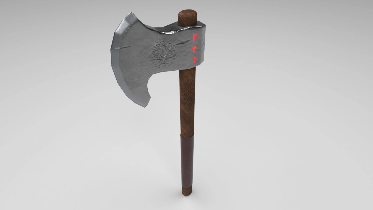 fantasy viking axe 3D Model .c4d .max .obj .3ds .fbx .stl .blend
