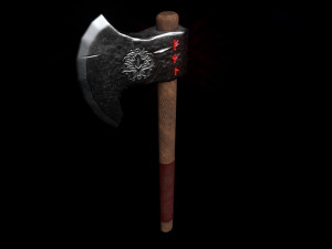 fantasy viking axe 3D मॉडल