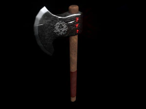 fantasy viking axe 3D Model