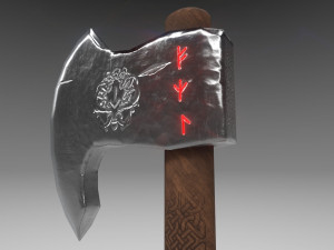 fantasy viking axe 3D मॉडल