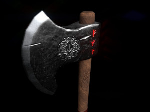 fantasy viking axe 3D मॉडल