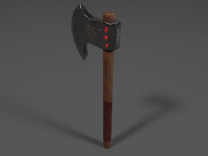 fantasy viking axe 3D मॉडल