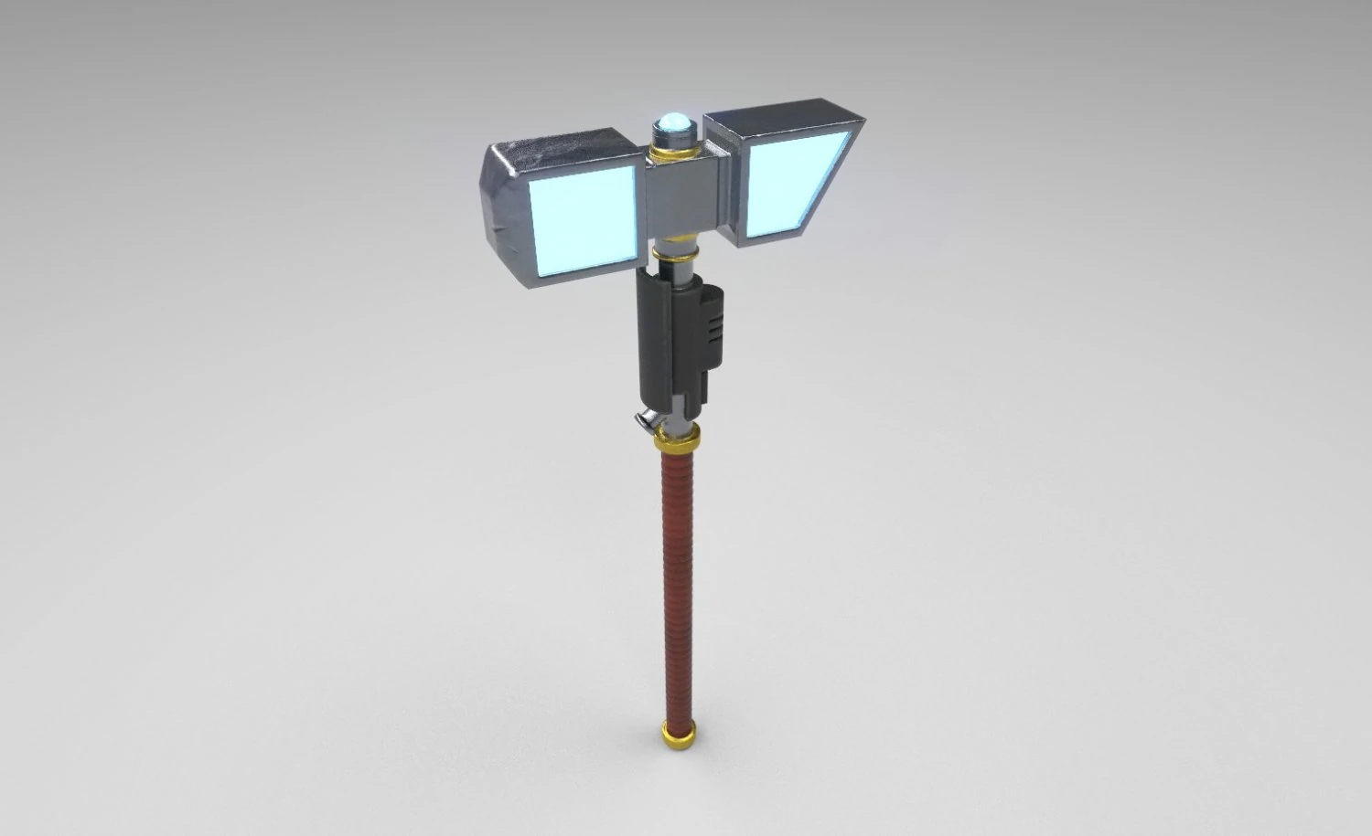 stylized sci-fi force hammer 3D Model .c4d .max .obj .3ds .fbx .stl .blend 