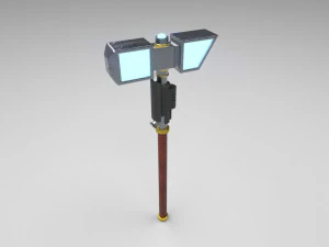 stylized sci-fi force hammer 3D Model