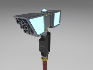stylized sci-fi force hammer Modello 3D