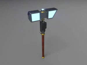 stylized sci-fi force hammer 3D Model