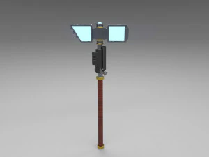 stylized sci-fi force hammer 3D Model