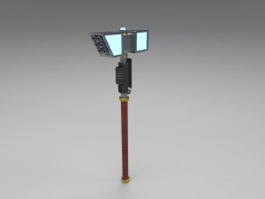 stylized sci-fi force hammer Modello 3D