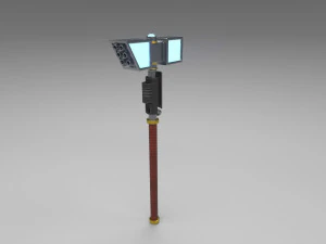 stylized sci-fi force hammer 3D Model