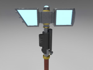 stylized sci-fi force hammer Modello 3D