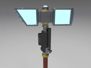 stylized sci-fi force hammer 3D Model