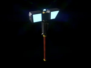 stylized sci-fi force hammer 3D Model