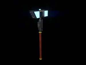 stylized sci-fi force hammer Modello 3D