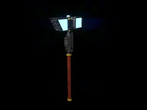 stylized sci-fi force hammer 3D Model