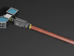 stylized sci-fi force hammer 3D Model